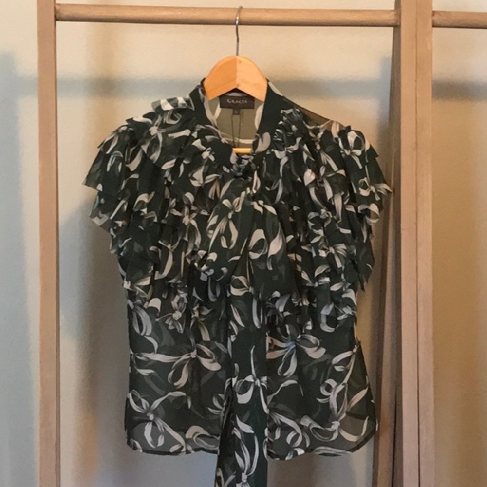 Sheer s/s blouse